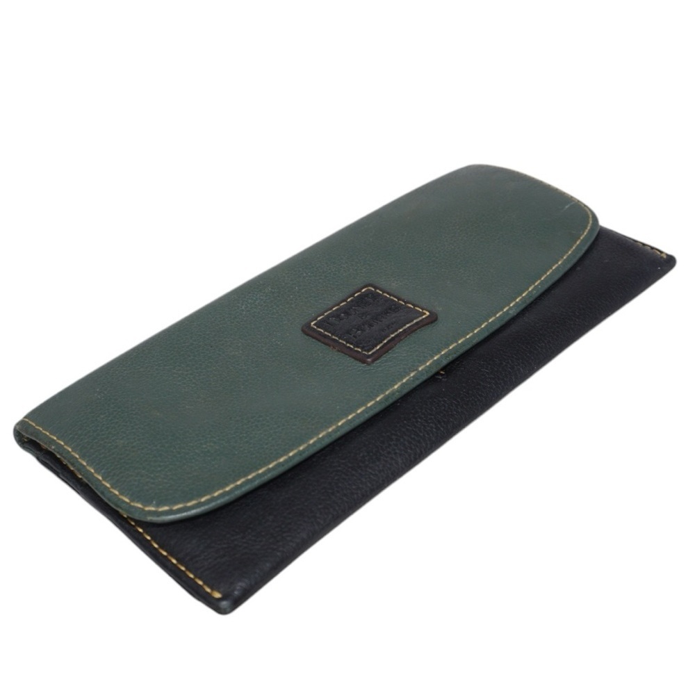 Dooney & Bourke Sophie Slim Green and Black Leather Wallet - Picture 7 of 8